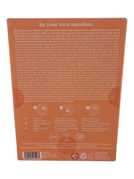 Apricot Gesicht Patches mit Niacinamid 100 Einweg-Patches Glättend ausgleichend
