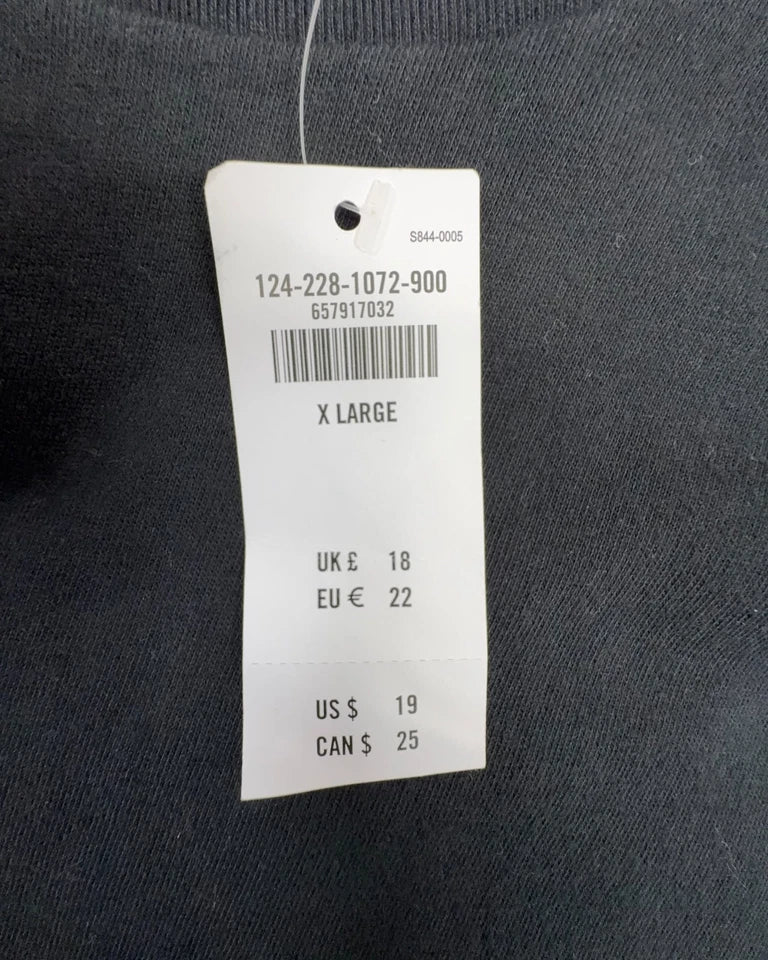 Abercrombie & Fitch Herren T-Shirt Gr. XL Schwarz Baumwolle Shirt Kurzarm