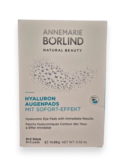 Annemarie Börlind Hyaluron Augenpads – Sofort Effekt – 6x2 Stück