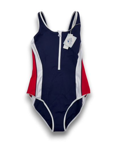 Badeanzug Sportlich Gr. 42 Bademode Schwimmanzug Dunkelblau Einteiler