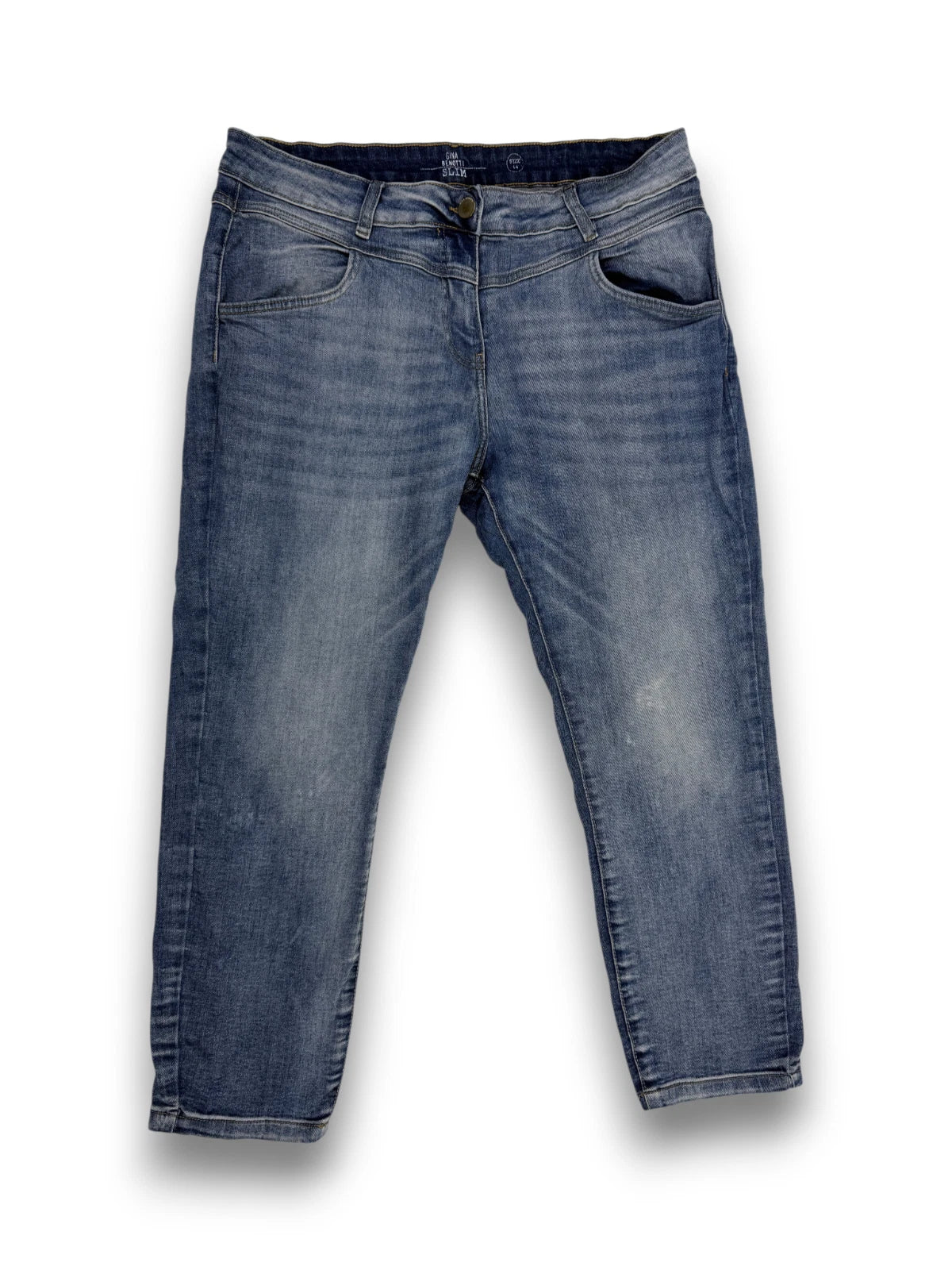 Gina Benotti Damen Jeans Gr. 44 Blau Slim Fit Stretch Hose Preowned