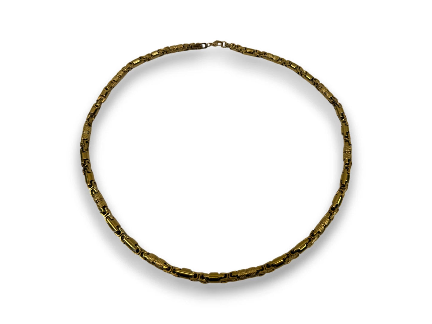 Chaintapes Königskette 60 cm Edelstahl 18K vergoldet