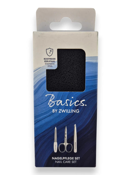 Basics by Zwilling 3-tlg. Nagelpflege -Set im Etui, Nagelschere Pfeile Pinzette