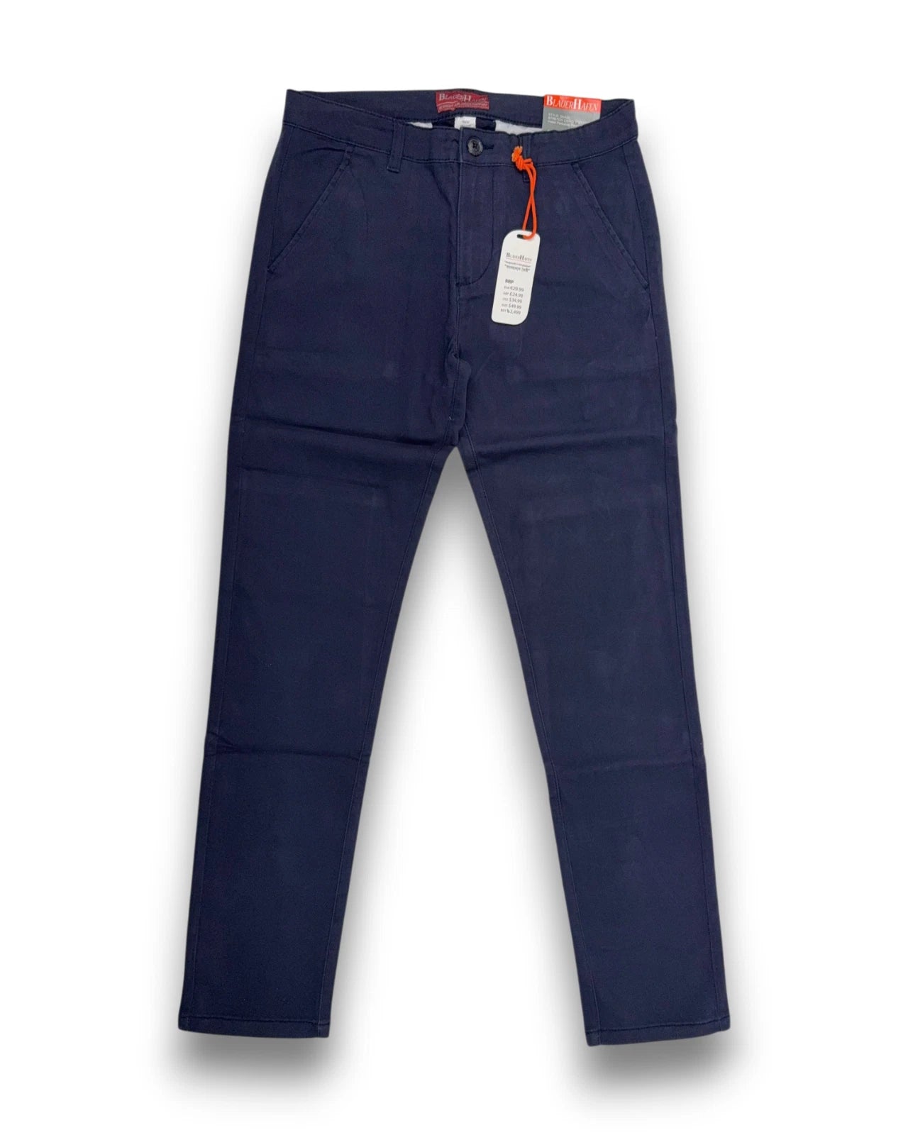 Blauer Hafen Herren Hose Stretch Chino W30 / L32 Dunkelblau Baumwolle Hose