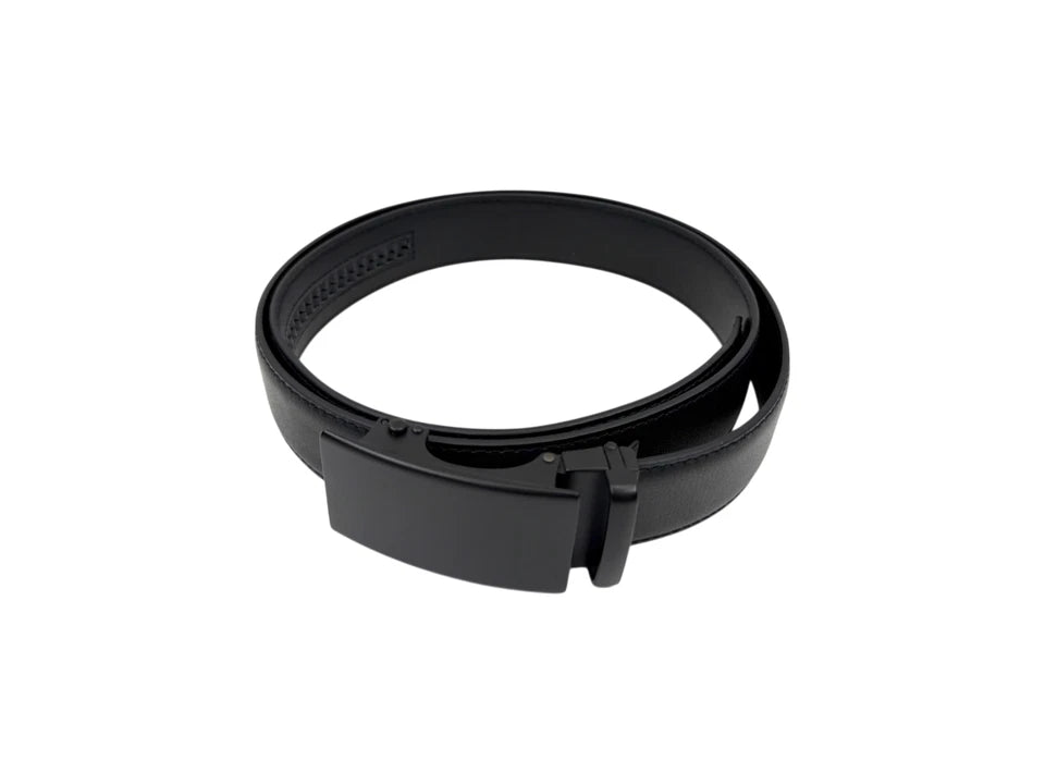 BOSTANTEN Herren Ledergürtel mit Automatikschließe – Schwarz – 115 cm ( W32-38 )