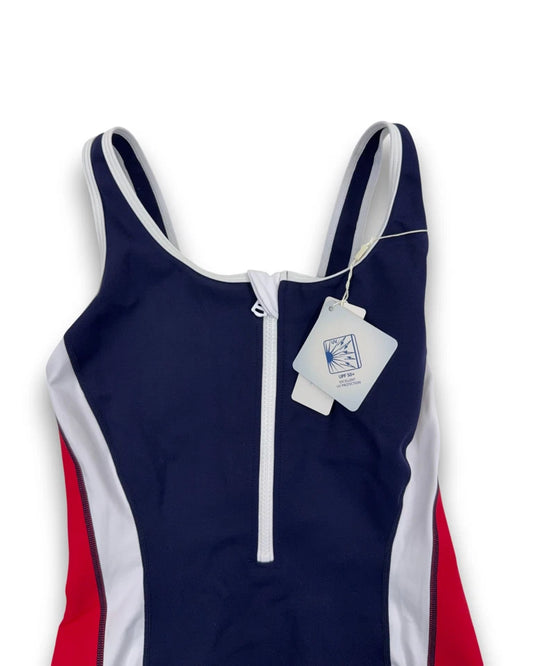 Badeanzug Sportlich Gr. 42 Bademode Schwimmanzug Dunkelblau Einteiler