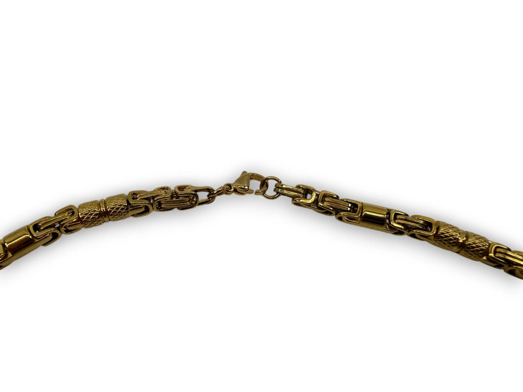 Chaintapes Königskette 60 cm Edelstahl 18K vergoldet