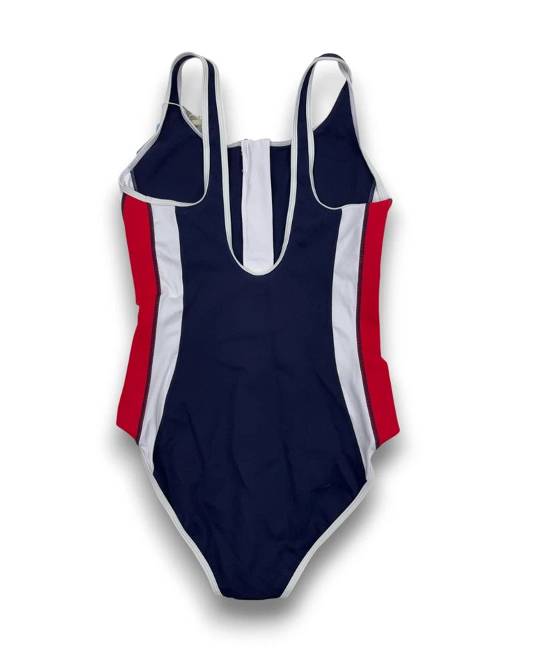 Badeanzug Sportlich Gr. 42 Bademode Schwimmanzug Dunkelblau Einteiler