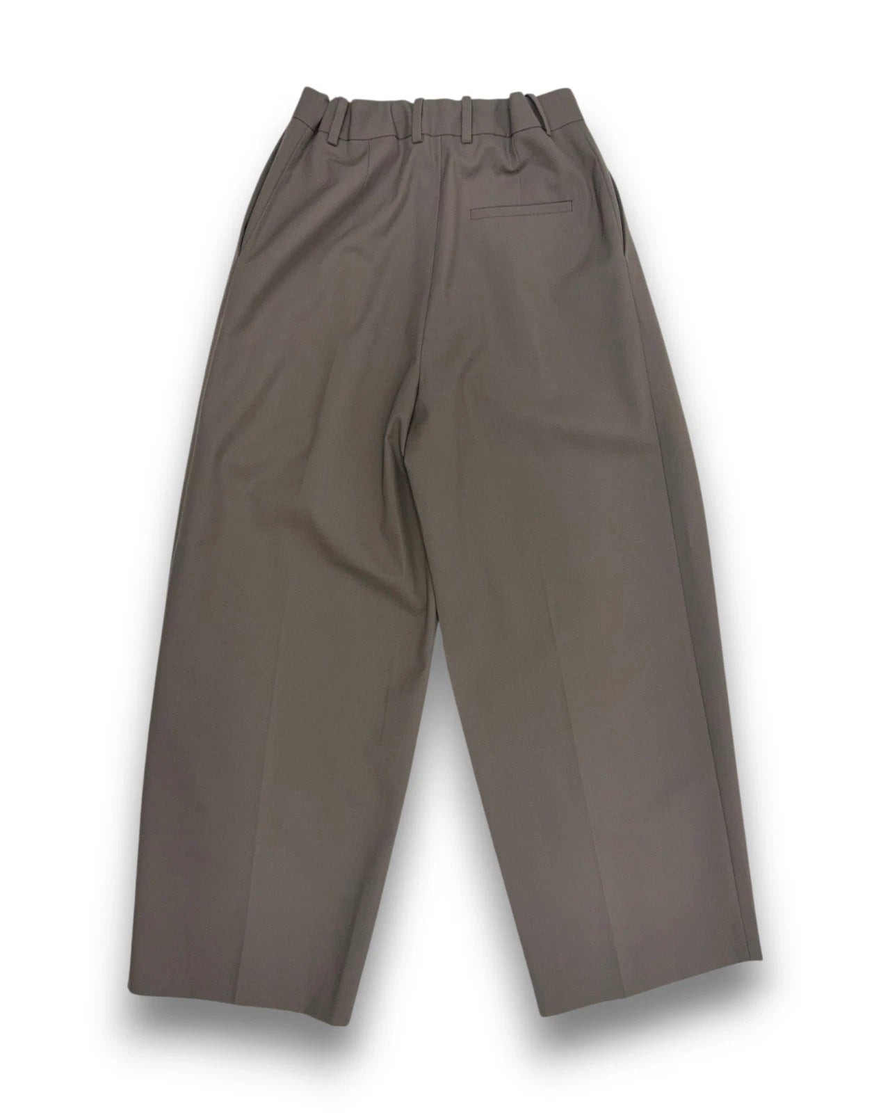 Cos Damen lockere Hose aus Twill weites Bein Gr. 34 Stoffhose Braun Bügelfalte