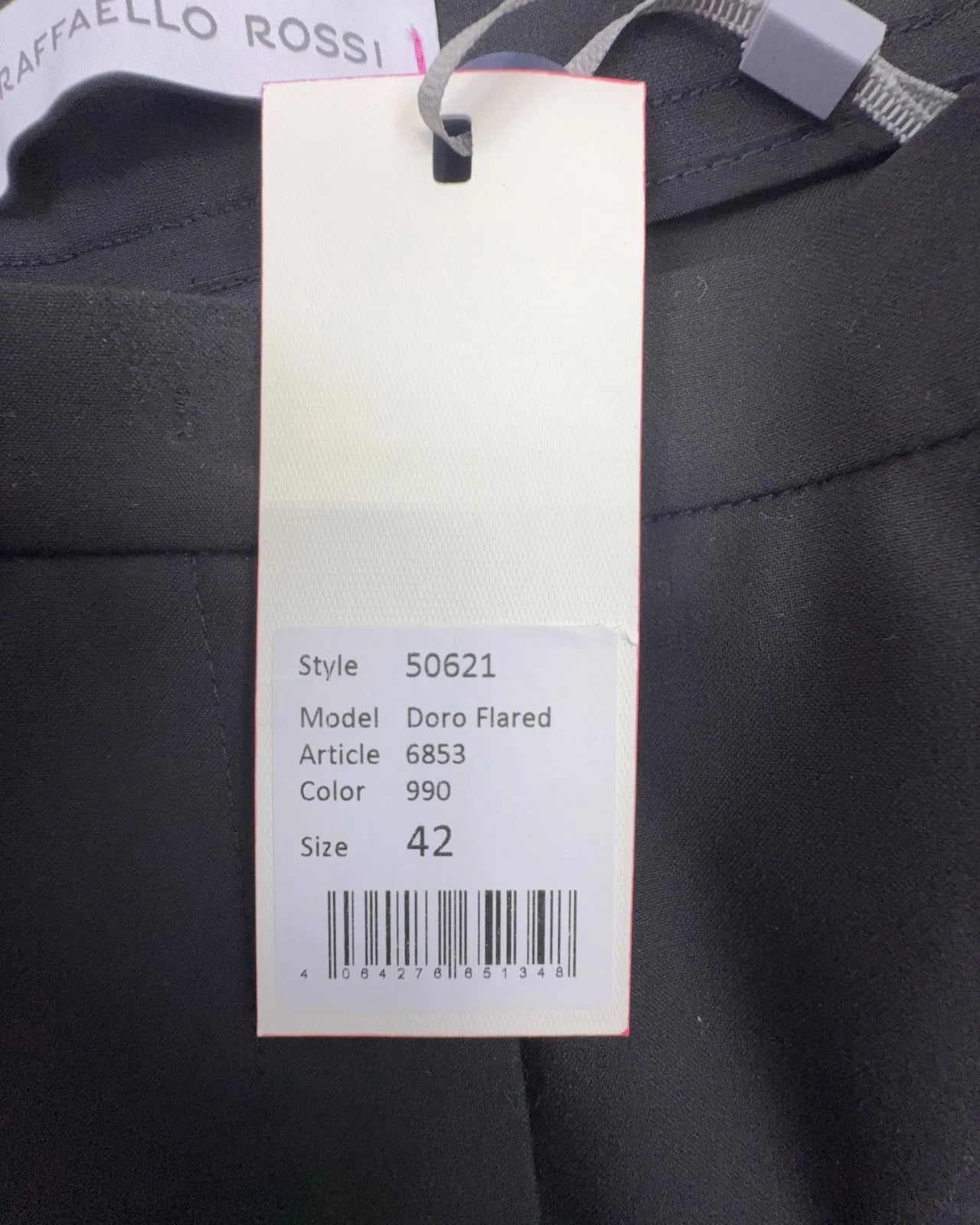 Raffaello Rossi DORO Damen Flared Stoffhose Schwarz Gr. 42 Hose