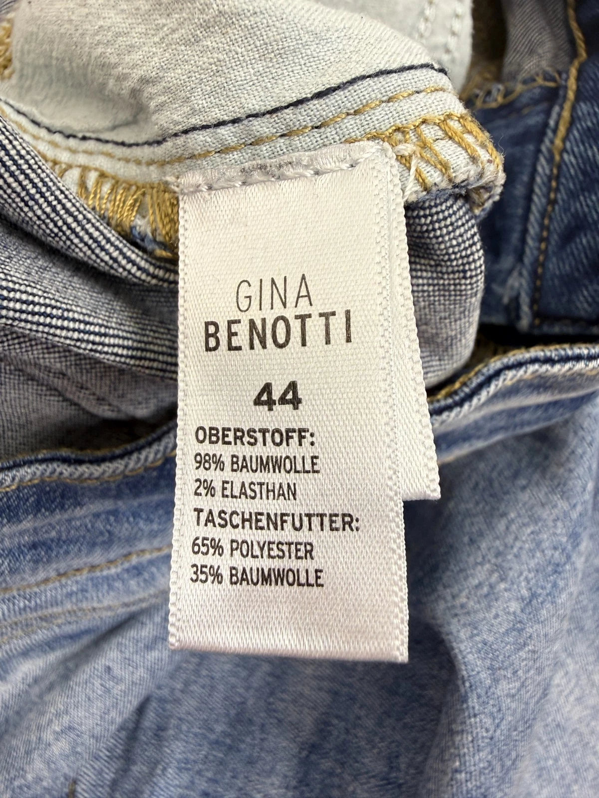 Gina Benotti Damen Jeans Gr. 44 Blau Slim Fit Stretch Hose Preowned