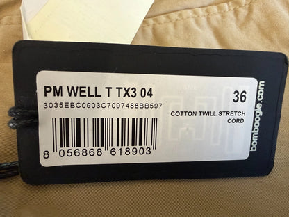 Bomboogie Herren Hose Chino Beige Gr. 36 Baumwolle Stretch B-Ware