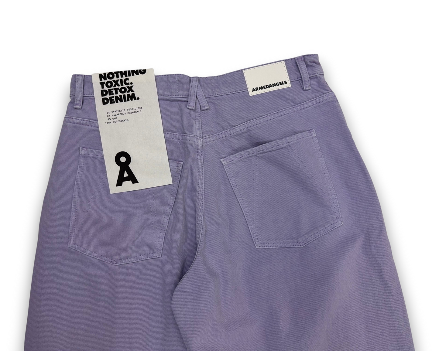 ARMEDANGELS Damen Barrel Leg High Waist Jeans – Lavender Light – Größe W31/L32