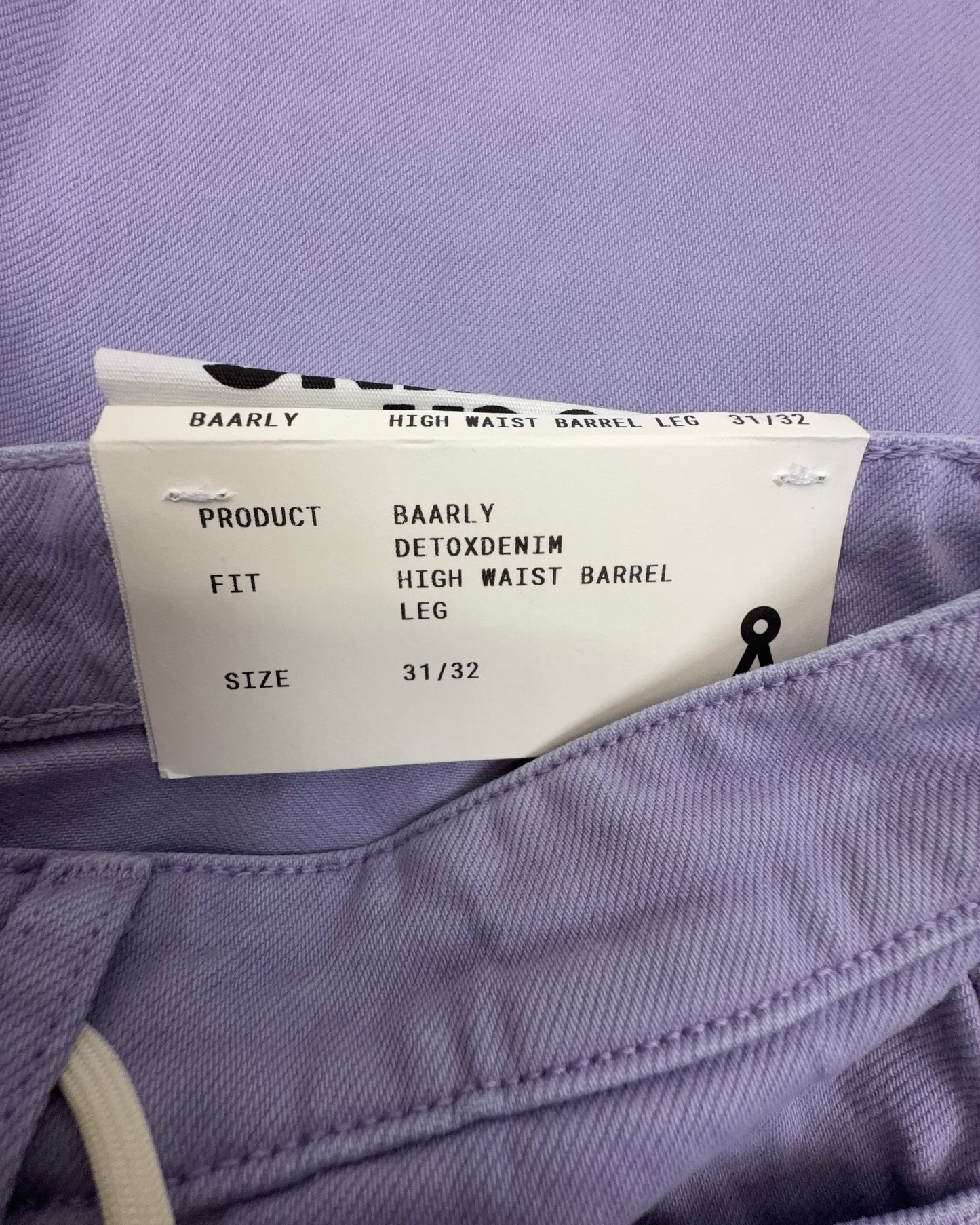 ARMEDANGELS Damen Barrel Leg High Waist Jeans – Lavender Light – Größe W31/L32