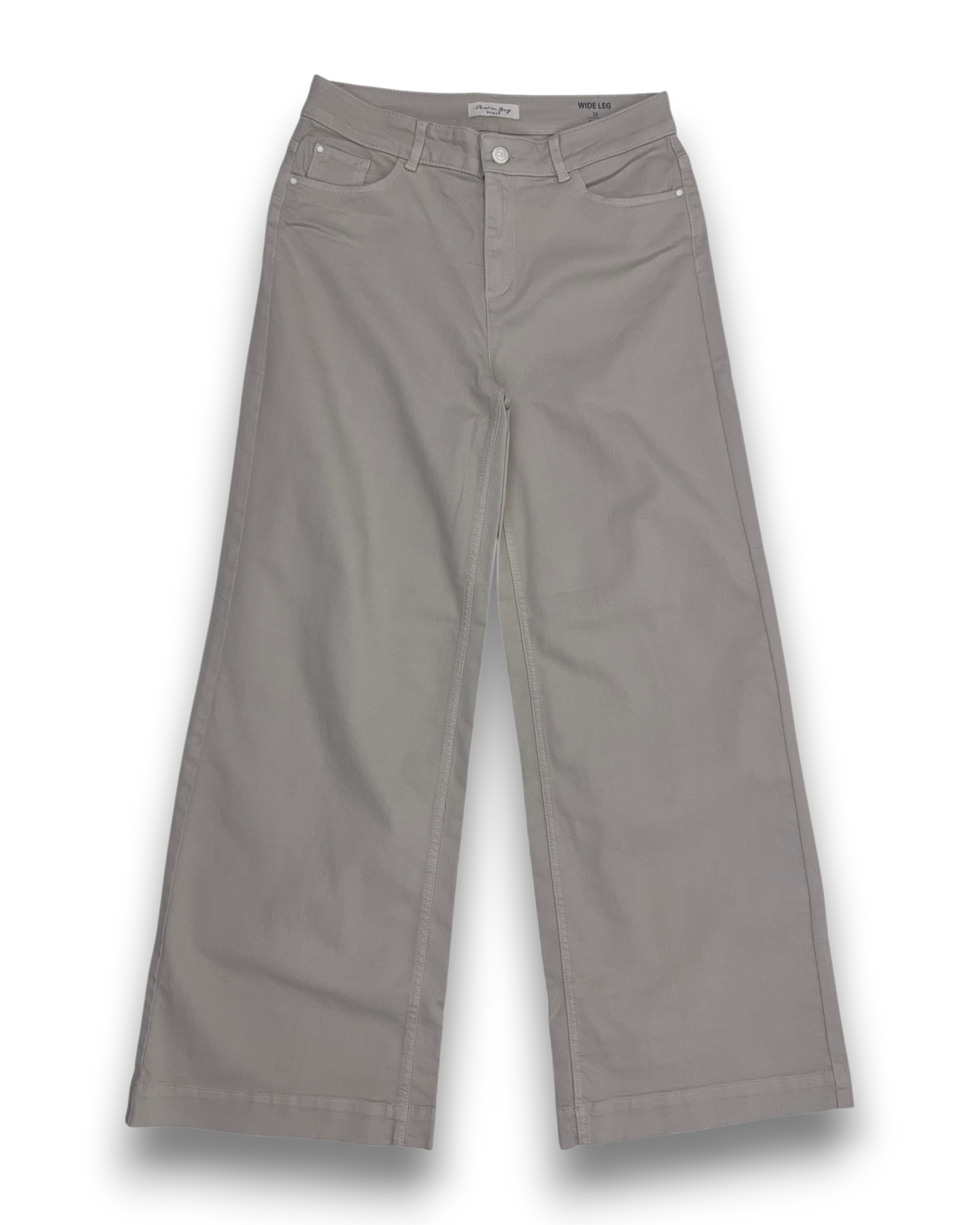 Christian Berg Damen Wide Leg Jeans – Beige – Größe 38 - Hose mit weitem Bein